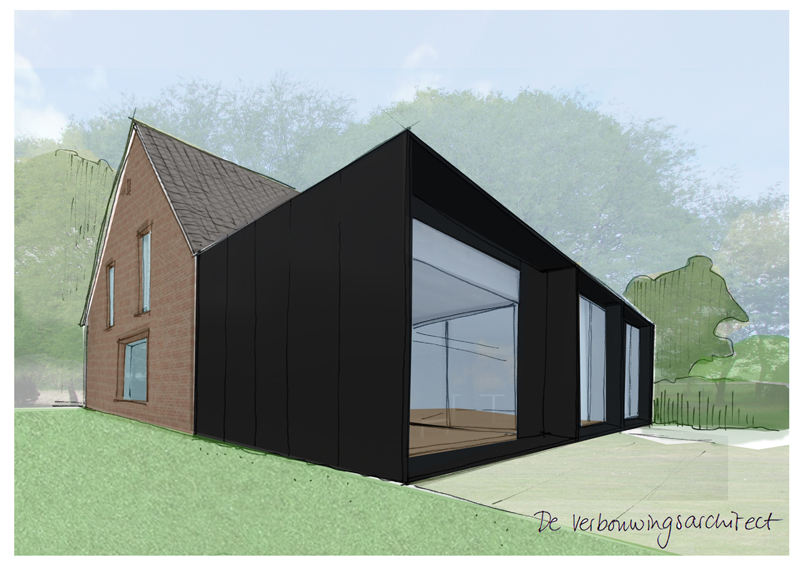 huis met aanbouw