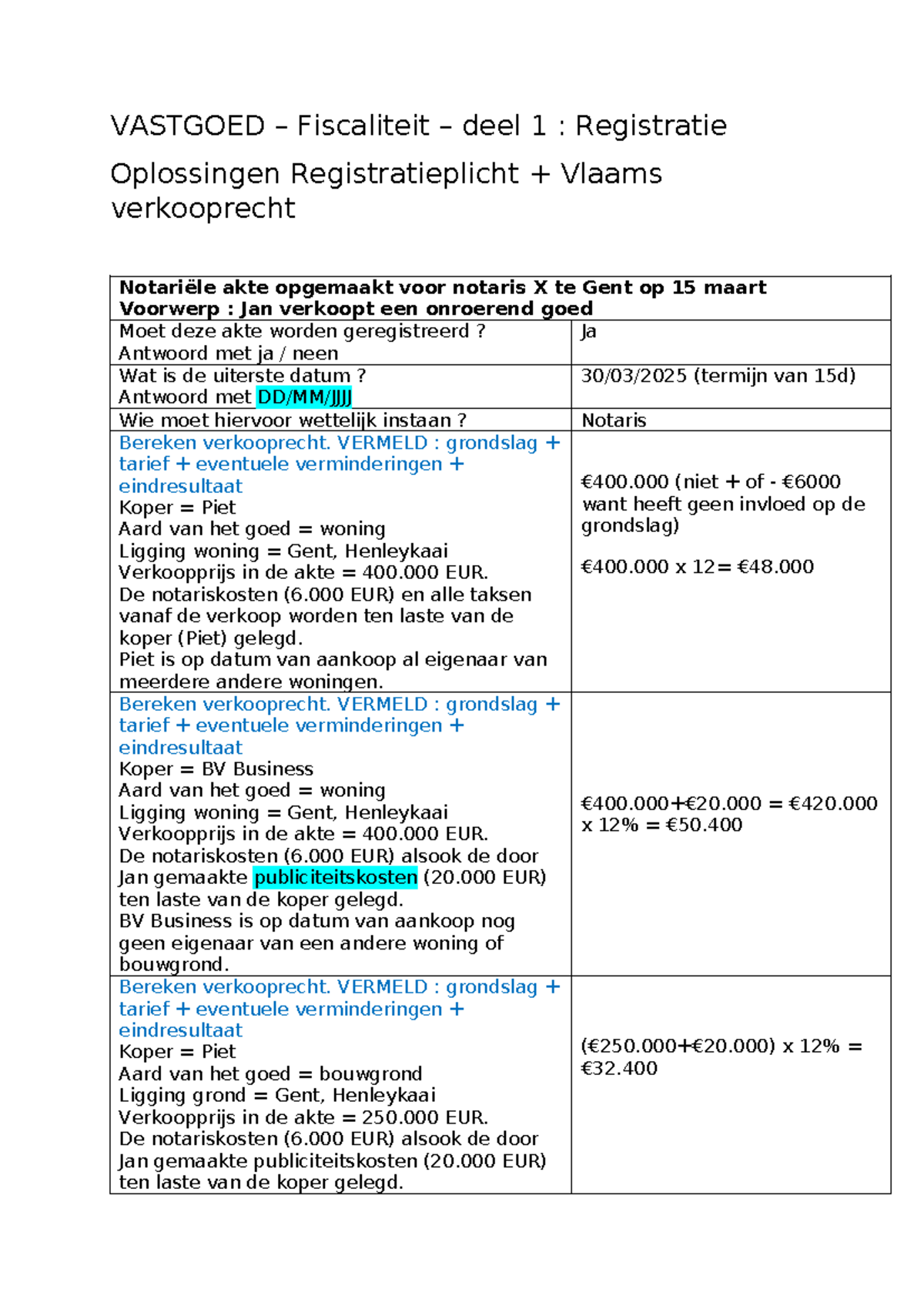 notariskosten aankoop woning