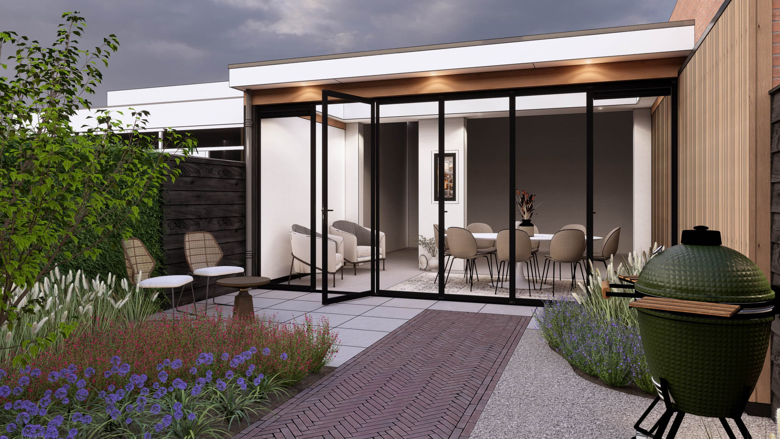 houten aanbouw