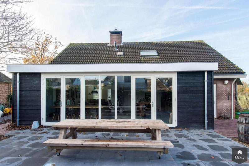 aanbouw houtskelet